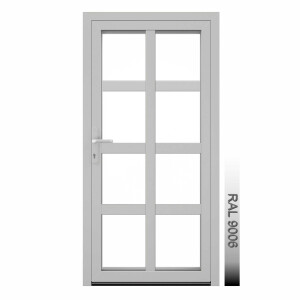 Aluhaus AHS75 Premium Aluminium Vollglas Haustür · Ladentür · Garagentür · Modell AHS75-63 (8 x Glas)· VSG-Glas · Große Farbauswahl · Maßanfertigung cm genau · nach innen & außen öffnend ·  Serie AHS 75