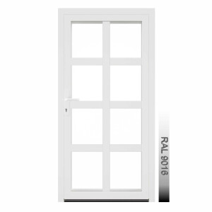 Aluhaus AHS75 Premium Aluminium Vollglas Haustür · Ladentür · Garagentür · Modell AHS75-63 (8 x Glas)· VSG-Glas · Große Farbauswahl · Maßanfertigung cm genau · nach innen & außen öffnend ·  Serie AHS 75