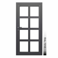 Aluhaus AHS75 Premium Aluminium Vollglas Haustür · Ladentür · Garagentür · Modell AHS75-63 (8 x Glas)· VSG-Glas · Große Farbauswahl · Maßanfertigung cm genau · nach innen & außen öffnend ·  Serie AHS 75