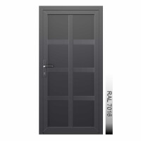 Aluhaus AHS75 Premium Aluminium Vollglas Haustür · Ladentür · Garagentür · Modell AHS75-64 (8 x Füllung)· VSG-Glas · Große Farbauswahl · Maßanfertigung cm genau · nach innen & außen öffnend ·  Serie AHS 75