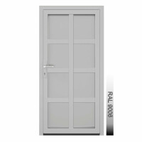 Aluhaus AHS75 Premium Aluminium Vollglas Haustür · Ladentür · Garagentür · Modell AHS75-64 (8 x Füllung)· VSG-Glas · Große Farbauswahl · Maßanfertigung cm genau · nach innen & außen öffnend ·  Serie AHS 75