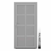 Aluhaus AHS75 Premium Aluminium Vollglas Haustür · Ladentür · Garagentür · Modell AHS75-64 (8 x Füllung)· VSG-Glas · Große Farbauswahl · Maßanfertigung cm genau · nach innen & außen öffnend ·  Serie AHS 75