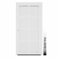 Aluhaus AHS75 Premium Aluminium Vollglas Haustür · Ladentür · Garagentür · Modell AHS75-64 (8 x Füllung)· VSG-Glas · Große Farbauswahl · Maßanfertigung cm genau · nach innen & außen öffnend ·  Serie AHS 75