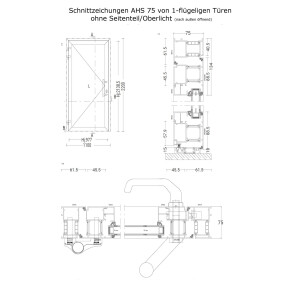 Premium Aluminium Haustür Nebeneingangstür in Moosgrün / Grün · Maßanfertigung cm genau · Modell AHS75-79-G · Serie Aluhaus AHS75