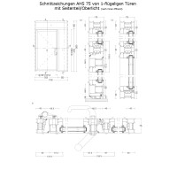 Premium Aluminium Haustür Nebeneingangstür in Moosgrün / Grün · Maßanfertigung cm genau · Modell AHS75-79-G · Serie Aluhaus AHS75