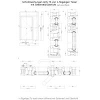 Seitenteil / Festelement aus Aluminium mit Glasfüllung für Türen & Tore der Serie Aluhaus AHS75 · Große Farbauswahl · Maßanfertigung cm genau · Serie AHS 75