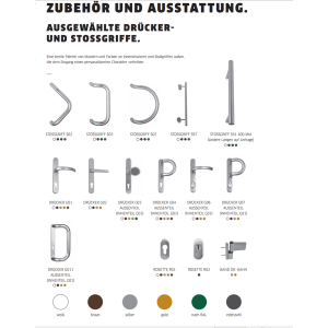 Premium Kunststoff Nebeneingangstür · Kellertür · Garagentür · Modell VEKA70-2-01 (1/3 Glas & 2/3 Füllung) · VSG-Glas · Große Farbauswahl · Maßanfertigung cm genau · nach innen oder außen öffnend ·  Serie VEKA70-2