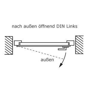 DIN Links nach außen öffnend