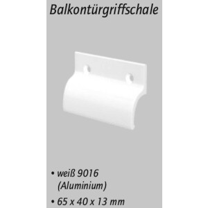 Balkontürgriffschale weiß 9016 (Aluminium)...