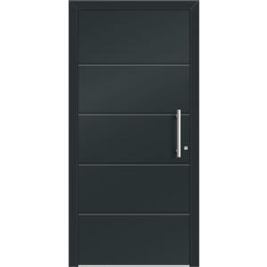 Aluhaus ELITE 75-30 Aluminium Haustür · Modell Nina · Ohne Glas · Lisenentür - Flächenbündig & Flügelüberdeckend  · Große Farbauswahl · Maßanfertigung cm genau · nach innen & außen öffnend ·  Serie: Elite Comfort 75 Save