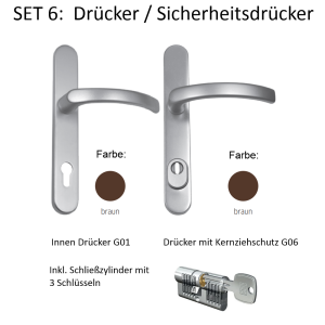 Drücker/Drücker mit Kernziehschutz BRAUN auf...