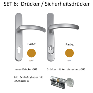 Drücker/Drücker mit Kernziehschutz GOLD auf...