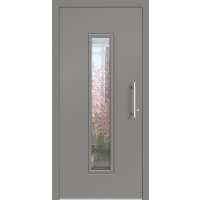 Aluhaus ELITE 75-30 Aluminium Haustür · Modell Titus · Im Design einer Fahrstuhltür · Modern · Zeitlos - Flächenbündig & Flügelüberdeckend  · Große Farbauswahl · Maßanfertigung cm genau · nach innen & außen öffnend ·  Serie: Elite Comfort 75