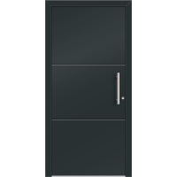 Aluhaus ELITE 75-30 Aluminium Haustür · Modell Zoe  · Ohne Glas · Lisenentür - Flächenbündig & Flügelüberdeckend  · Große Farbauswahl · Maßanfertigung cm genau · nach innen & außen öffnend ·  Serie: Elite Comfort 75 Save