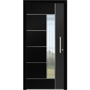 Aluhaus ELITE 75/90-50 Premium Aluminium Haustür · Modell Agapit · VSG-Glas · Flächenbündig & Flügelüberdeckend  · Große Farbauswahl · Maßanfertigung cm genau · nach innen & außen öffnend · Serie Elite Comfort 75 Save 75/90