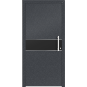 Aluhaus ELITE 75/90-50 Premium Aluminium Haustür · Modell Heron · Schlicht · Kassettentür · Lisenentür - Flächenbündig & Flügelüberdeckend  · Große Farbauswahl · Maßanfertigung cm genau · nach innen & außen öffnend ·  Serie: Elite Comfort 75 Save 75/90