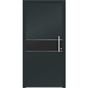 Aluhaus ELITE 75/90-50 Premium Aluminium Haustür · Modell Heron · Schlicht · Kassettentür · Lisenentür - Flächenbündig & Flügelüberdeckend  · Große Farbauswahl · Maßanfertigung cm genau · nach innen & außen öffnend ·  Serie: Elite Comfort 75 Save 75/90