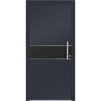 Aluhaus ELITE 75/90-50 Premium Aluminium Haustür · Modell Heron · Schlicht · Kassettentür · Lisenentür - Flächenbündig & Flügelüberdeckend  · Große Farbauswahl · Maßanfertigung cm genau · nach innen & außen öffnend ·  Serie: Elite Comfort 75 Save 75/90