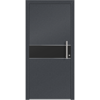 Aluhaus ELITE 75/90-50 Premium Aluminium Haustür · Modell Heron · Schlicht · Kassettentür · Lisenentür - Flächenbündig & Flügelüberdeckend  · Große Farbauswahl · Maßanfertigung cm genau · nach innen & außen öffnend ·  Serie: Elite Comfort 75 Save 75/90