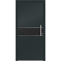 Aluhaus ELITE 75/90-50 Premium Aluminium Haustür · Modell Heron · Schlicht · Kassettentür · Lisenentür - Flächenbündig & Flügelüberdeckend  · Große Farbauswahl · Maßanfertigung cm genau · nach innen & außen öffnend ·  Serie: Elite Comfort 75 Save 75/90