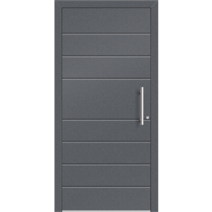 Aluhaus ELITE 75/90-50 Premium Aluminium Haustür · Modell Nila · Ohne Glas · Lisenentür · Modern - Flächenbündig & Flügelüberdeckend  · Große Farbauswahl · Maßanfertigung cm genau · nach innen & außen öffnend ·  Serie: Elite Comfort 75 Save 75/90