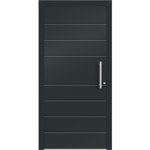 Aluhaus ELITE 75/90-50 Premium Aluminium Haustür · Modell Nila · Ohne Glas · Lisenentür · Modern - Flächenbündig & Flügelüberdeckend  · Große Farbauswahl · Maßanfertigung cm genau · nach innen & außen öffnend ·  Serie: Elite Comfort 75 Save 75/90