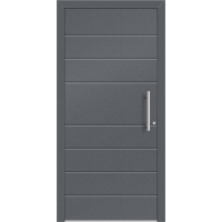 Aluhaus ELITE 75/90-50 Premium Aluminium Haustür · Modell Nila · Ohne Glas · Lisenentür · Modern - Flächenbündig & Flügelüberdeckend  · Große Farbauswahl · Maßanfertigung cm genau · nach innen & außen öffnend ·  Serie: Elite Comfort 75 Save 75/90