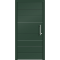 Aluhaus ELITE 75/90-50 Premium Aluminium Haustür · Modell Nila · Ohne Glas · Lisenentür · Modern - Flächenbündig & Flügelüberdeckend  · Große Farbauswahl · Maßanfertigung cm genau · nach innen & außen öffnend ·  Serie: Elite Comfort 75 Save 75/90