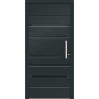 Aluhaus ELITE 75/90-50 Premium Aluminium Haustür · Modell Nila · Ohne Glas · Lisenentür · Modern - Flächenbündig & Flügelüberdeckend  · Große Farbauswahl · Maßanfertigung cm genau · nach innen & außen öffnend ·  Serie: Elite Comfort 75 Save 75/90