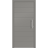 Aluhaus ELITE 75/90-50 Premium Aluminium Haustür · Modell Nila · Ohne Glas · Lisenentür · Modern - Flächenbündig & Flügelüberdeckend  · Große Farbauswahl · Maßanfertigung cm genau · nach innen & außen öffnend ·  Serie: Elite Comfort 75 Save 75/90