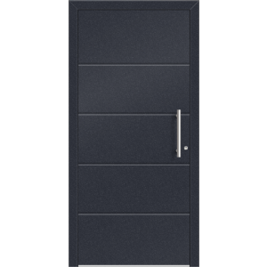 Aluhaus ELITE 75/90-50 Premium Aluminium Haustür · Modell Nina · Ohne Glas · Lisenentür · Modern - Flächenbündig & Flügelüberdeckend  · Große Farbauswahl · Maßanfertigung cm genau · nach innen & außen öffnend ·  Serie: Elite Comfort 75 Save 75/90