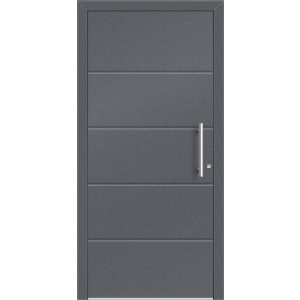 Aluhaus ELITE 75/90-50 Premium Aluminium Haustür · Modell Nina · Ohne Glas · Lisenentür · Modern - Flächenbündig & Flügelüberdeckend  · Große Farbauswahl · Maßanfertigung cm genau · nach innen & außen öffnend ·  Serie: Elite Comfort 75 Save 75/90