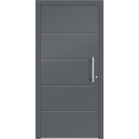 Aluhaus ELITE 75/90-50 Premium Aluminium Haustür · Modell Nina · Ohne Glas · Lisenentür · Modern - Flächenbündig & Flügelüberdeckend  · Große Farbauswahl · Maßanfertigung cm genau · nach innen & außen öffnend ·  Serie: Elite Comfort 75 Save 75/90