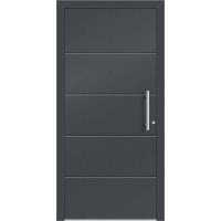 Aluhaus ELITE 75/90-50 Premium Aluminium Haustür · Modell Nina · Ohne Glas · Lisenentür · Modern - Flächenbündig & Flügelüberdeckend  · Große Farbauswahl · Maßanfertigung cm genau · nach innen & außen öffnend ·  Serie: Elite Comfort 75 Save 75/90