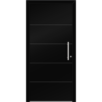 Aluhaus ELITE 75/90-50 Premium Aluminium Haustür · Modell Nina · Ohne Glas · Lisenentür · Modern - Flächenbündig & Flügelüberdeckend  · Große Farbauswahl · Maßanfertigung cm genau · nach innen & außen öffnend ·  Serie: Elite Comfort 75 Save 75/90