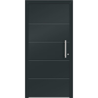 Aluhaus ELITE 75/90-50 Premium Aluminium Haustür · Modell Nina · Ohne Glas · Lisenentür · Modern - Flächenbündig & Flügelüberdeckend  · Große Farbauswahl · Maßanfertigung cm genau · nach innen & außen öffnend ·  Serie: Elite Comfort 75 Save 75/90