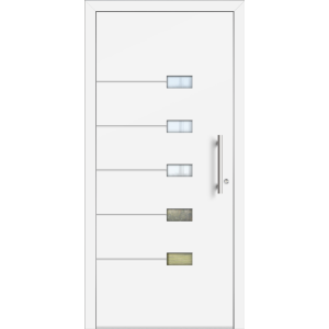 Aluhaus ELITE 75/90-50 Premium Aluminium Haustür · Modell Paulus · Modern · Zeitlos - Flächenbündig & Flügelüberdeckend  · Große Farbauswahl · Maßanfertigung cm genau · nach innen & außen öffnend ·  Serie: Elite Comfort 75 Save 75/90