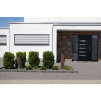 Aluhaus ELITE 75/90-50 Premium Aluminium Haustür · Modell Paulus · Modern · Zeitlos - Flächenbündig & Flügelüberdeckend  · Große Farbauswahl · Maßanfertigung cm genau · nach innen & außen öffnend ·  Serie: Elite Comfort 75 Save 75/90