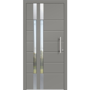 Aluhaus ELITE 75/90-50 Premium Aluminium Haustür · Modell Publius · Modern · Zeitlos - Flächenbündig & Flügelüberdeckend  · Große Farbauswahl · Maßanfertigung cm genau · nach innen & außen öffnend ·  Serie: Elite Comfort 75 Save 75/90