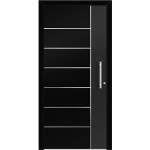 Aluhaus ELITE 75/90-50 Premium Aluminium Haustür · Modell Terentius  · Ohne Glas · Lisenentür - Flächenbündig & Flügelüberdeckend  · Große Farbauswahl · Maßanfertigung cm genau · nach innen & außen öffnend ·  Serie: Elite Comfort 75 Save 75/90