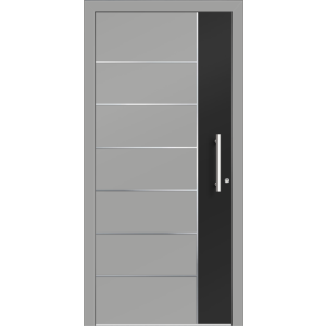 Aluhaus ELITE 75/90-50 Premium Aluminium Haustür · Modell Terentius  · Ohne Glas · Lisenentür - Flächenbündig & Flügelüberdeckend  · Große Farbauswahl · Maßanfertigung cm genau · nach innen & außen öffnend ·  Serie: Elite Comfort 75 Save 75/90