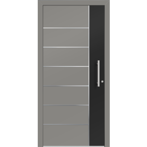 Aluhaus ELITE 75/90-50 Premium Aluminium Haustür · Modell Terentius  · Ohne Glas · Lisenentür - Flächenbündig & Flügelüberdeckend  · Große Farbauswahl · Maßanfertigung cm genau · nach innen & außen öffnend ·  Serie: Elite Comfort 75 Save 75/90