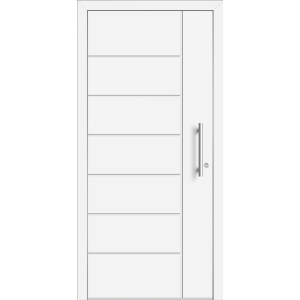 Aluhaus ELITE 75/90-50 Premium Aluminium Haustür · Modell Terentius  · Ohne Glas · Lisenentür - Flächenbündig & Flügelüberdeckend  · Große Farbauswahl · Maßanfertigung cm genau · nach innen & außen öffnend ·  Serie: Elite Comfort 75 Save 75/90