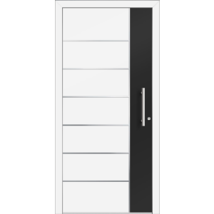 Aluhaus ELITE 75/90-50 Premium Aluminium Haustür · Modell Terentius  · Ohne Glas · Lisenentür - Flächenbündig & Flügelüberdeckend  · Große Farbauswahl · Maßanfertigung cm genau · nach innen & außen öffnend ·  Serie: Elite Comfort 75 Save 75/90