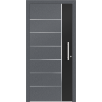 Aluhaus ELITE 75/90-50 Premium Aluminium Haustür · Modell Terentius  · Ohne Glas · Lisenentür - Flächenbündig & Flügelüberdeckend  · Große Farbauswahl · Maßanfertigung cm genau · nach innen & außen öffnend ·  Serie: Elite Comfort 75 Save 75/90