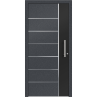 Aluhaus ELITE 75/90-50 Premium Aluminium Haustür · Modell Terentius  · Ohne Glas · Lisenentür - Flächenbündig & Flügelüberdeckend  · Große Farbauswahl · Maßanfertigung cm genau · nach innen & außen öffnend ·  Serie: Elite Comfort 75 Save 75/90