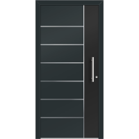 Aluhaus ELITE 75/90-50 Premium Aluminium Haustür · Modell Terentius  · Ohne Glas · Lisenentür - Flächenbündig & Flügelüberdeckend  · Große Farbauswahl · Maßanfertigung cm genau · nach innen & außen öffnend ·  Serie: Elite Comfort 75 Save 75/90