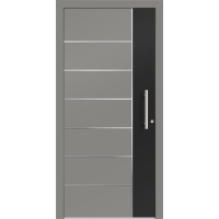 Aluhaus ELITE 75/90-50 Premium Aluminium Haustür · Modell Terentius  · Ohne Glas · Lisenentür - Flächenbündig & Flügelüberdeckend  · Große Farbauswahl · Maßanfertigung cm genau · nach innen & außen öffnend ·  Serie: Elite Comfort 75 Save 75/90