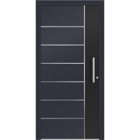 Aluhaus ELITE 75/90-50 Premium Aluminium Haustür · Modell Terentius  · Ohne Glas · Lisenentür - Flächenbündig & Flügelüberdeckend  · Große Farbauswahl · Maßanfertigung cm genau · nach innen & außen öffnend ·  Serie: Elite Comfort 75 Save 75/90