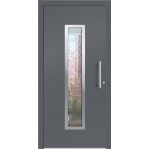 Aluhaus ELITE 75/90-50 Premium Aluminium Haustür · Modell Titus · Im Design einer Fahrstuhltür - Flächenbündig & Flügelüberdeckend  · Große Farbauswahl · Maßanfertigung cm genau · nach innen & außen öffnend ·  Serie: Elite Comfort 75 Save 75/90